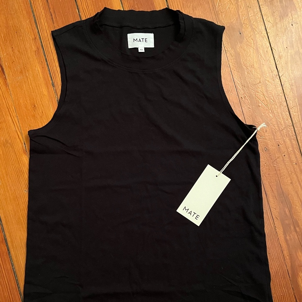 NWT Mate the Label organic black tank top